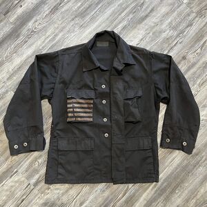Vintage Military Utility Field Jacket Black L